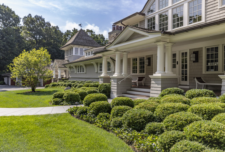 Landscaped front yard and home exterior